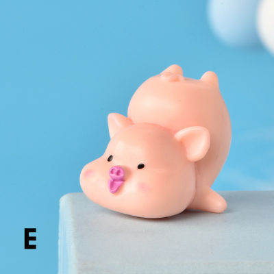Rayua MINI CUTE Pig Figurine สัตว์รุ่น MOSS Micro Landscape ตกแต่งบ้าน Miniature Fairy Garden ตกแต่งอุปกรณ์เสริม