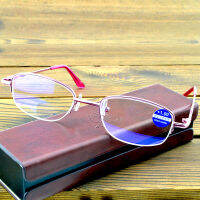 Full-rim Pink Office Lady Oval Anti-blue Light Reading Glasses +0.75 +1.25 +1.5 +2.00 +1.75 +2.25 +2.5 +2.75 +3 +3.25 +3.5 +3.75 +4 with Case PC TV Mobile Phone