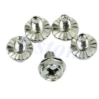 100pcs Toothed Hex 6/32 Computer PC Case Hard Drive Motherboard Mounting Screws Nails Screws  Fasteners