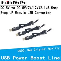 ✈☾ USB Power Boost Line DC 5V to DC 5V 9V 12V Step UP Module USB Converter Adapter Cable 2.1x5.5mm 2.1x5.5mm Plug Length 1m