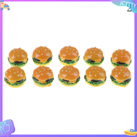 ? JCTTTY ? 2pcs hamburgers อาหารขนาดเล็กรุ่นตุ๊กตาอุปกรณ์เสริม