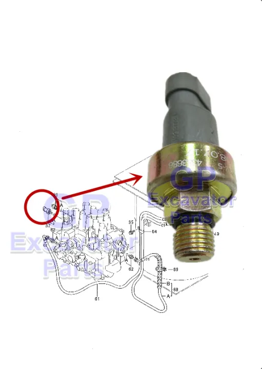 EX1005 / EX1205 / EX2005 / EX2205 HYDRAULIC EXCAVATOR CONTROL VALVE PRESSURE SWITCH / SENSOR