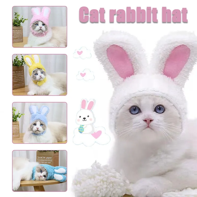 Cat Headgear Cute Pet Dog Cat Caps Rabbit Ears Hats For Cats Kids Bunny  Cosplay Props Bunny Ears Pet Headdress Cat Accessories - AliExpress