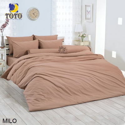Toto ผ้าปูที่นอน (ไม่รวมผ้านวม) สีน้ำตาลไมโล MILO (เลือกขนาดเตียง 3.5ฟุต/5ฟุต/6ฟุต) #โตโต้ เครื่องนอน ชุดผ้าปู ผ้าปูเตียง