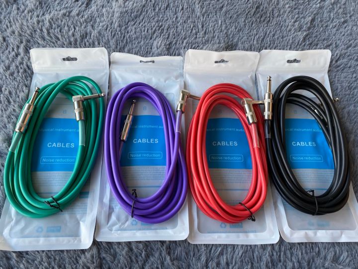 สายแจ็คกีต้าร์-cable-อย่างดี-ยาว-3-เมตร-ยี่ห้อ-acoustic-สีดำ