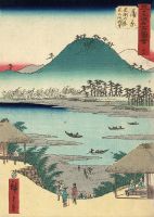 วินเทจญี่ปุ่นคันบาระฟูจิอันโด Hiroshige โปสเตอร์ผ้าไหมศิลปะการพิมพ์ภาพของตกแต่งผนังบ้าน0726