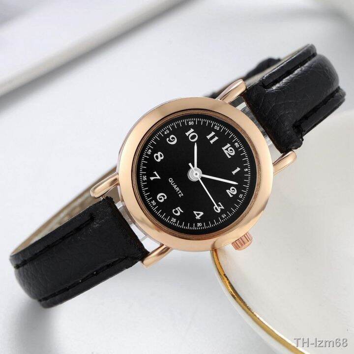 2023-belt-round-small-dial-fashionable-lady-wrist-watch-simple-atmospheric-quartz-digital-time-table