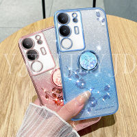 YJD เคสสำหรับ Vivo มืออาชีพ Vivo V29 Pro V29e เคสนิ่มลายดอกกุหลาบพลอยเทียมเคสโทรศัพท์กันกระแทก