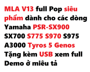 Sample MLA V13 Full Pop dành cho các dòng đàn Yamaha Keyboard PSR