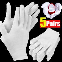 White Cotton Work Gloves for Dry Hand Handling Film SPA Gloves Ceremonial High Stretch Gloves Household Cleaning Tools Wholesale