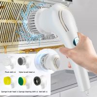 Handheld Electric Cleaning Brush 5 in 1 Multifunction Wireless Battery Brush Bathroom Kitchen Tile Carpet Brush Cleaning Tools