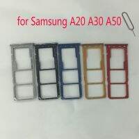 ถาดใส่ซิมการ์ดนาโนสำหรับโทรศัพท์เหมาะสำหรับ Samsung A10 A20 A30 A40 A50 A60 A70 Galaxy A80 A90ตัวยึดอะแดปเตอร์การ์ด SD สีดำของแท้