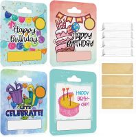 60pcs Money Card Holder With Sticker Plastic Dome Lip Balm Waterproof Rectangle Clear Cash Pouch DIY Gift for Christmas Graduate