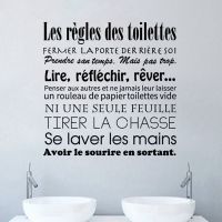 【 YUYANG Lighting 】 Toilet Sticker Mural French Wall Home Decor - Bathroom Stickers Aliexpress