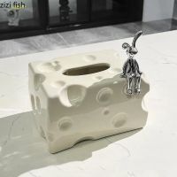 Ceramic Tissue Box Living Room Removable Tissue Box Tea Table Meal Paper Towel Boxes Household Creative Decorative Ornaments Tissue Holders
