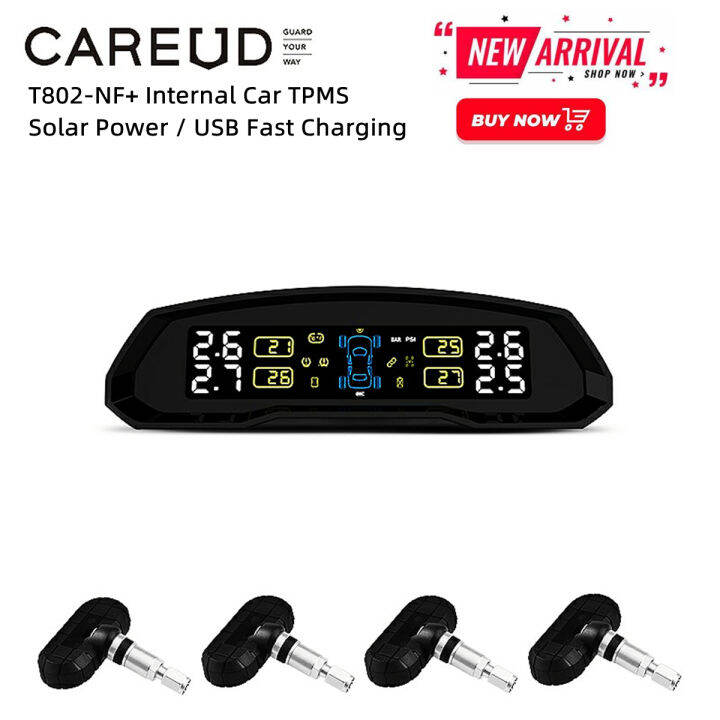 CAREUD T802CNF+ Wireless Car TPMS Car Tire Pressure Monitoring System