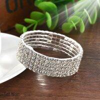 Elastic Bangle Full Crystal celet Jewelry Luxury Trendy emale Charms