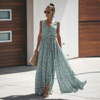 Jastie Women Summer Dress Floral Print Maxi Dresses Bohemian Hippie Beach Long Dress Womens Clothing 2021 vestidos de verano