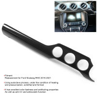 Center Console Dashboard Panel Frame Dry Carbon Fiber Replacement for Ford Mustang RHD 2015‑2021