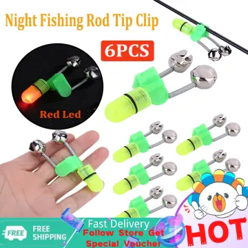 Buy 2Pcs Led Night Fishing Rod Tip Light Smart Sensor Bite Alarm