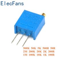 5Pcs/Lot 3296W Trimmer Potentiometer Variable Resistor 100R 200R 102 1K 502 5K 103 10K 203 20K 503 50K 104 100K 504 500K 105 1M