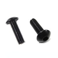 20pcs M5 M6 allen truss bolts mushroom head screws round stainless steel oxidation black plating male screw 6mm-30mm length Nails Screws  Fasteners