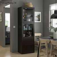 ตู้โชว์ ตู้เก็บของบานกระจก Cabinet combination w glass doors 60x42x193 cm