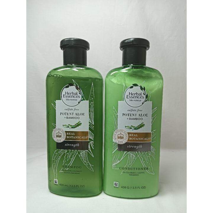 Herbal Essences Potent Aloe + Bamboo Shampoo 400ml & Conditioner 400ml