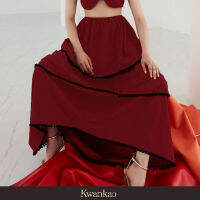 [Kwankao] ROJO SKIRT กระโปรงยาวผู้หญิง สีแดง