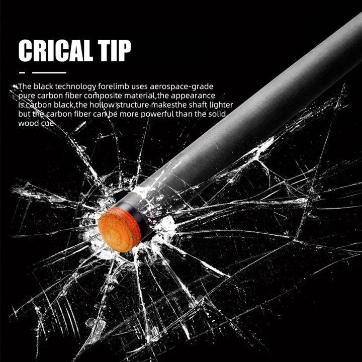 CRICAL Shaft Carbon Fiber Billiard Pool Cue Stick Shaft 12.4/11.5Mm