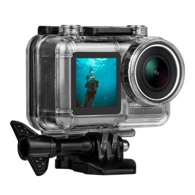 เคสกล้องแอ็คชั่นอุปกรณ์เสริมกล้องเปลือกหอยเคสกันน้ำป้องกันกล้องซองกันน้ำสำหรับ DJI Osmo Action