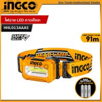 INGCO ไฟฉาย LED คาดศีรษะ สว่าง 100 Lumens (ใส่ถ่าน AAA 3 ก้อน) รุ่น HHL013AAA5/HHL013AAA8