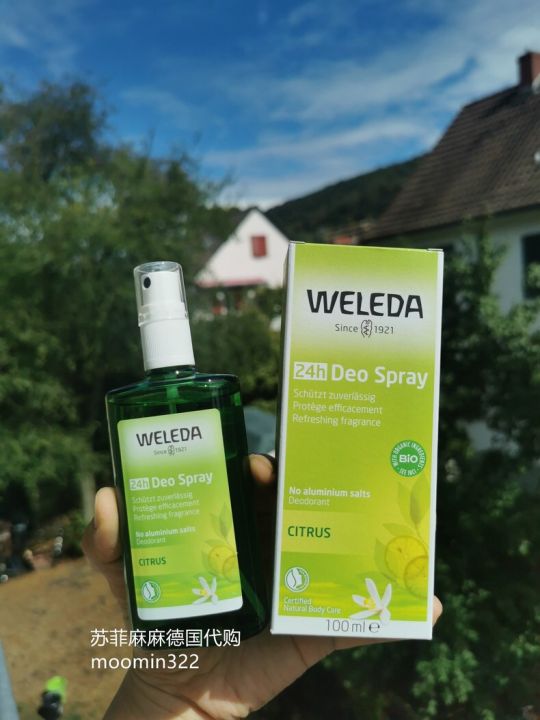 น้ำมันส้มออร์แกนิคจากเยอรมนี-weleda-สเปรย์ระงับกลิ่นกายเหงื่อ100มล