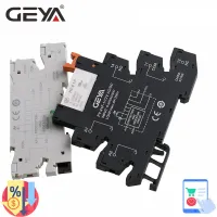 Din Rail Slim Relay Module HF-41F Integrated PCB Mount Power Relay With Relay Holder 12V 24V 48V 110V 230V Relay Socket 6.2mm