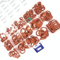 ♨✷☋ O Rings Red Silicone Rubber VMQ NBR FKM Seal Gasket Sealing O-Rings Silicone Washer Rubber Oring Set Assortment Kit Set Box Ring