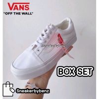 ?โปรพิเศษ+ รองเท้าผ้าใบVans OldSkool White Original%พร้อมกล่อง Made in Vietnam รองเท้าผ้าใบแวนโอลสคูลขาวล้วน รองเท้าแวนโอลสคูล สุดฮอต! รองเท้าผ้าใบ ผช ผญ