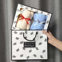 Luxury Bath Towel Gift Set Coral Velvet Fleece Bear Shape Face Towel with Box Quick Drying Microfiber Towels Party Wedding Gifts