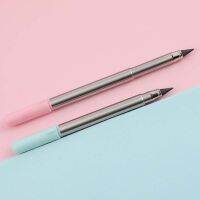 GONUUWGL Environment Friendly Durable Office Supplies Lasting School Stationery Without Ink Metal Signature Pen Unlimited Writing Retractable Eternal