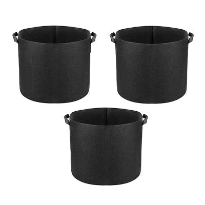 3 Pack 5 Gallon Grow Bags,Plants Pots with Handles,Indoor &amp; Outdoor Grow Containers for Plants,Vegetables and Fruits