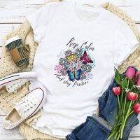 Flowers and Flowers Aesthetic Print T-shirt  2021 New Summer Girls T Shirt  Romantic Vintage tees Soft Casual White Female Tee