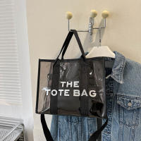 PVC Transparent The Tote Bag for Women Luxury Designer Handbag Clear Shoulder Crossbody Bags Female Casual Large Shopper Purse