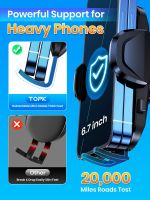 ‘；。【 TOPK D36-G Universal Car Phone Holder With Hook Clip Air Vent Car Mount 360° Rotation Universal Mobile Phone Mount For Cellphone