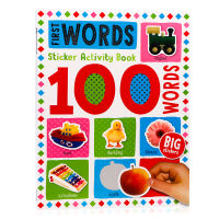 Understanding words 100 words Sticker Activity Book 100 words Sticker Activity Book First Words English original picture book childrens interesting sticker Interactive English cognitive enlightenment picture book