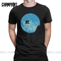 Novelty ET The Extra Terrestrial E.T. T-Shirts for Men Crewneck 100 Cotton T Shirt Short Sleeve Tee Unique Clothes for Male