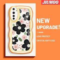 เคส JIUMOO สำหรับ Realme 6 6S Narzo เคสแฟชั่นสวยงามดีไซน์ใหม่ดอกไม้สร้างสรรค์เคสโปร่งใสลายกล้องถ่ายรูปซิลิกาเจลฝาครอบป้องกันเคสมือถือกันกระแทกแบบใสนิ่ม