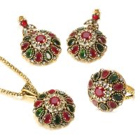 hotx【DT】 Kinel Hot Ethnic Bride Earring Jewelry Sets Fashion Antique Gold Necklace Boho Wholesale