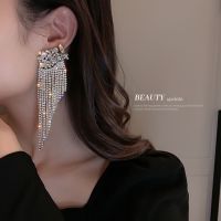 ✨BELLA✨925 Silver Needle Flower tassel European and American exaggerated earrings