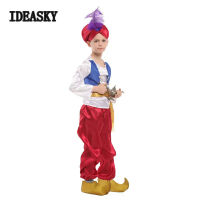 ฮาโลวีนเด็กเด็กเด็กคอสเพลย์ครบชุดเสื้อผ้าผู้ใหญ่เครื่องแต่งกายคอสเพลย์เจ้าชายในตำนาน Aladin ประสิทธิภาพเครื่องแต่งกาย