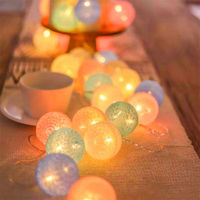 Cotton Balls RC Led Lights String Christmas Wedding Bedroom Patio Garland Holiday Room Decor Outdoor Lighting Batteri New Year