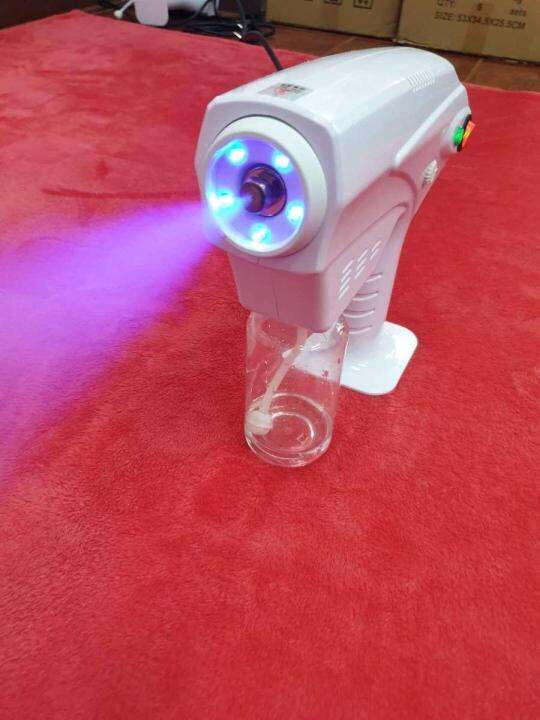 เครื่องพ่นสปานาโน-nano-spray-gun-blu-ray-anion-เครื่องพ่นไอน้ำสปานาโน-nano-mist-steam-เครื่องพ่นนาโน-สปานาโน-นาโนกัน-มีแสงสีฟ้า